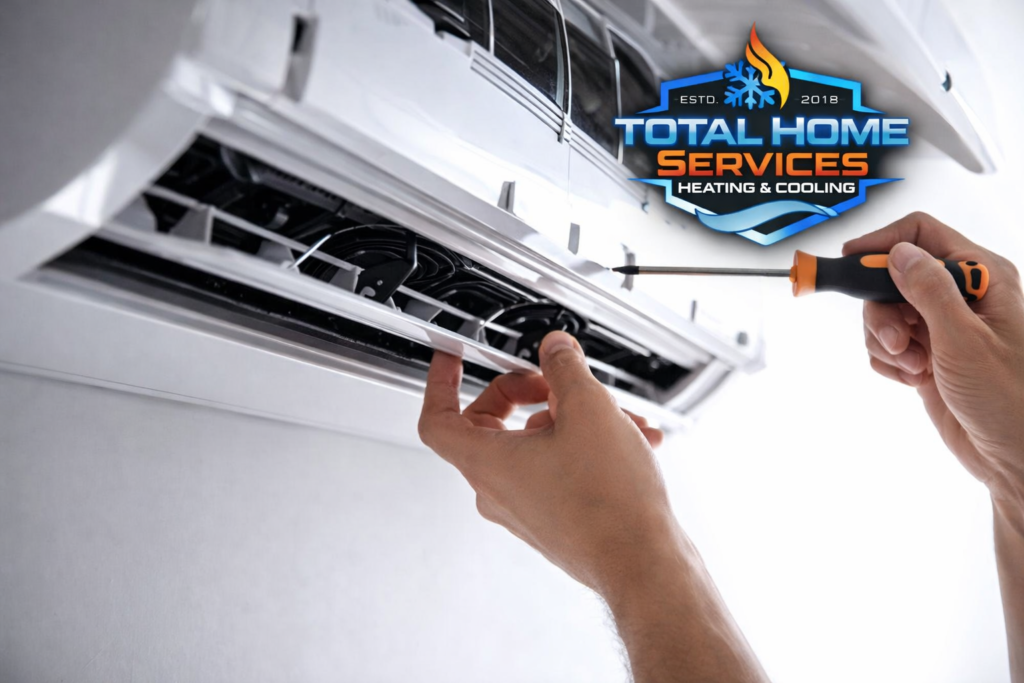ductless mini split installation repair geothermal HVAC system services Lake of the Ozarks Missouri HVAC contractor Total Home Services Heating and Cooling