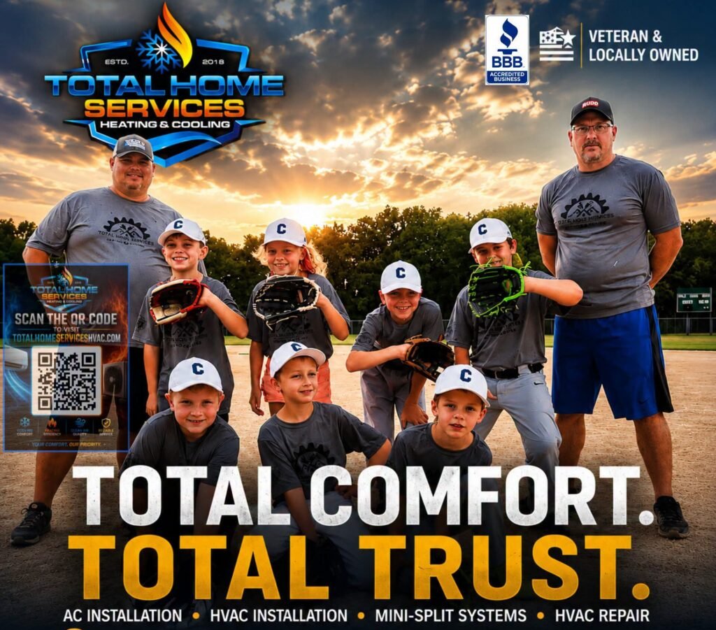 Total Home Services Heating & Cooling supporting local youth baseball in Lake of the Ozarks, Missouri